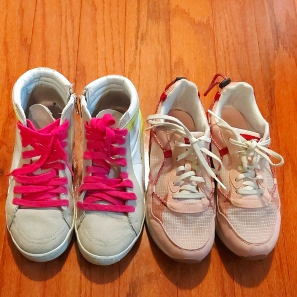 Stylish High-Top and Low-Top Sneakers Set